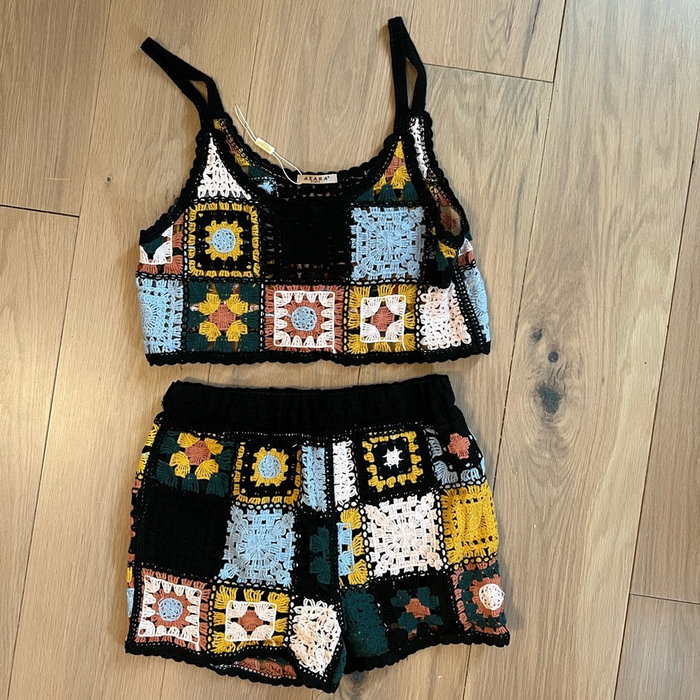 CROCHET CROP TOP CO-OD SET